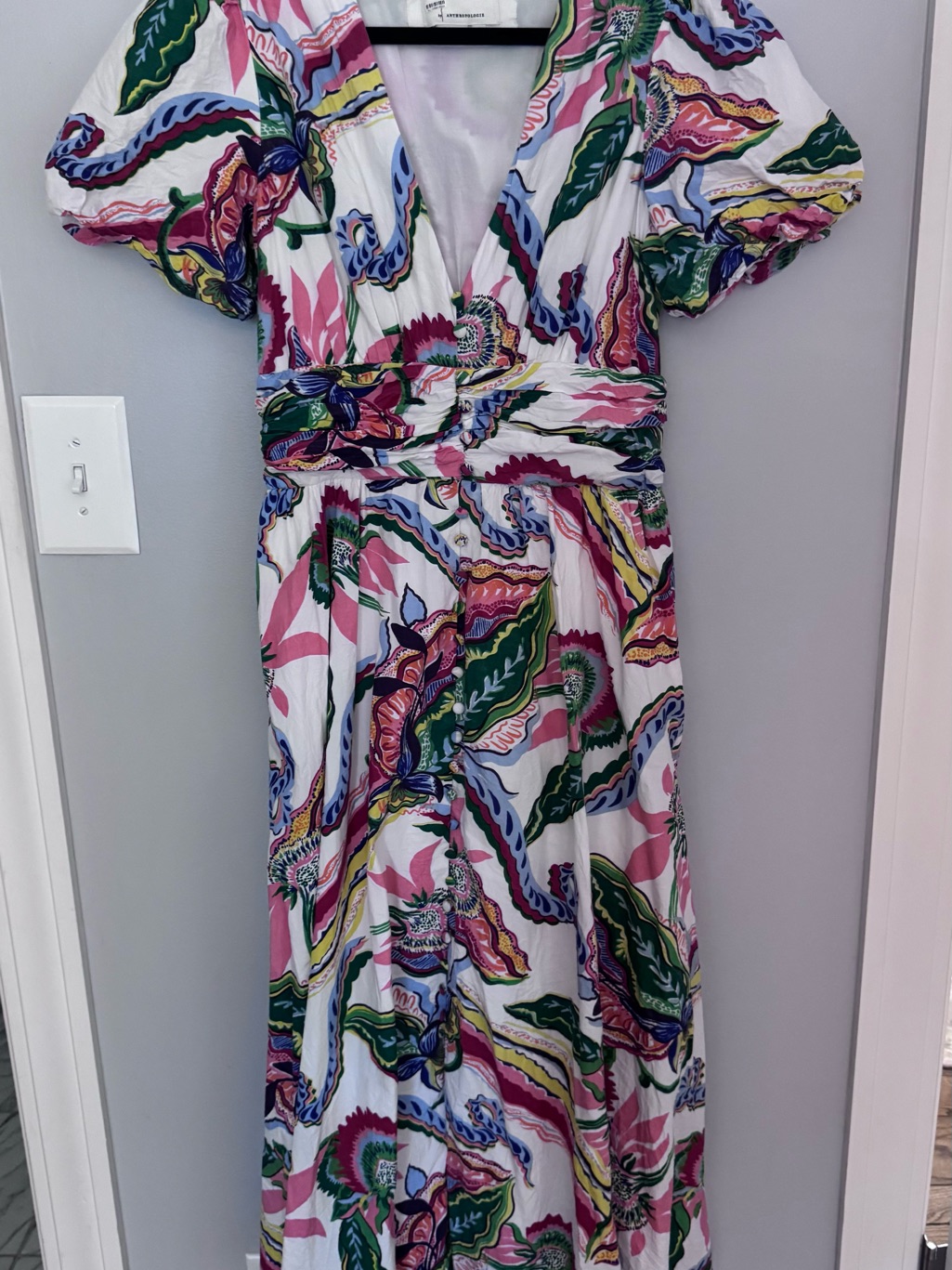 Anthropologie Katerina Button-Front Dress